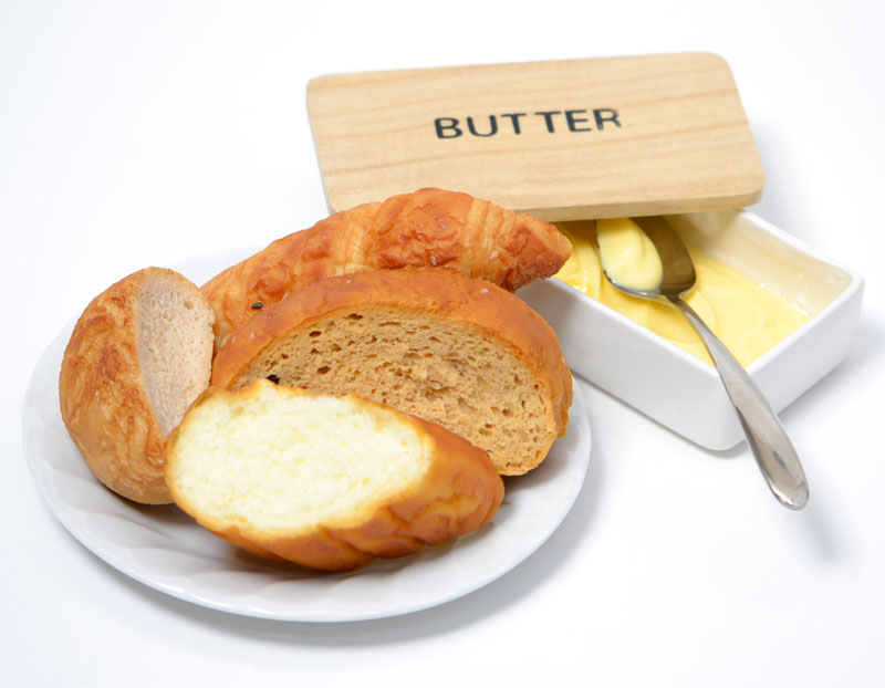 パンとバター　食品サンプル