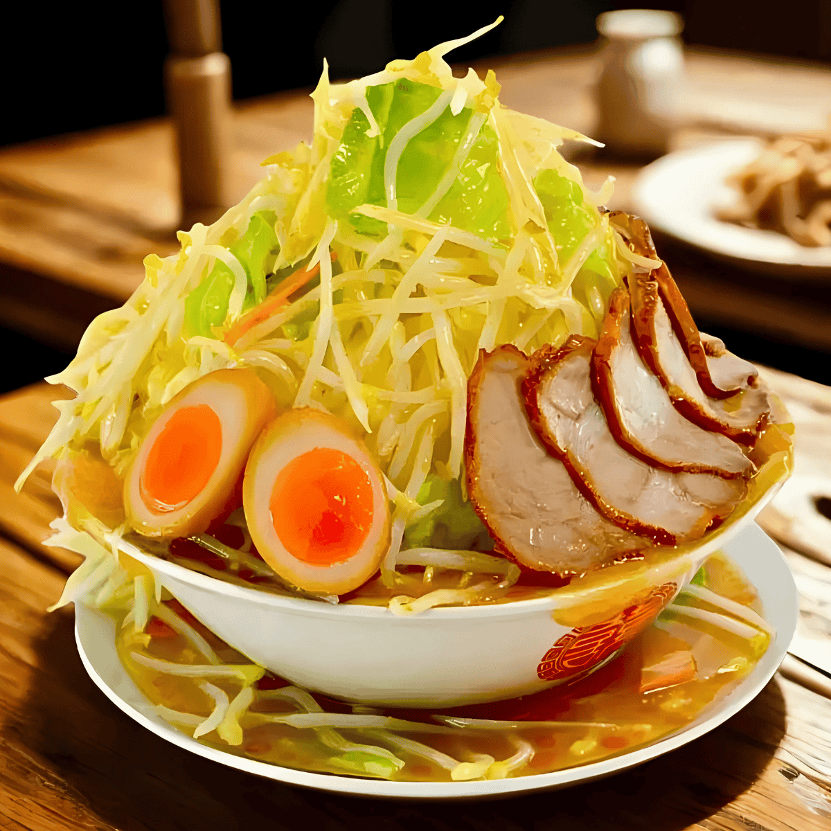 家系ラーメンの食品サンプル class=